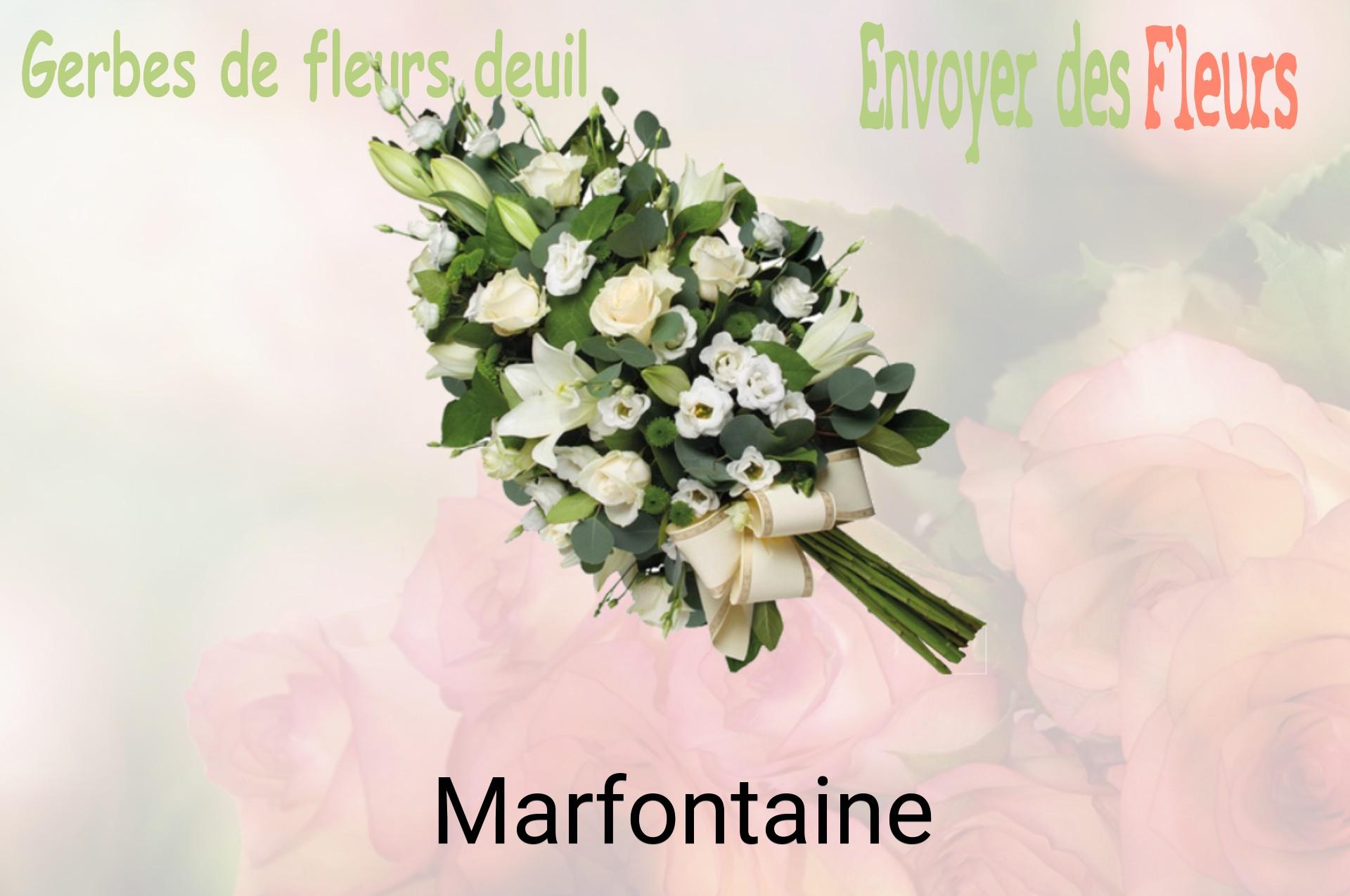 Gerbe de fleurs de deuil livrée à Marfontaine